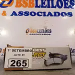 LOTE 265 - 01 PASTILHA DE FREIO DO CRUZE. (NO ESTADO) ATENÇÃO! FAZER A VISITAÇÃO ANTES DE ARREMATAR, NÃO SABEMOS SE FUNCIONA. LEILÃO NÃO TEM GARANTIA E NEM DEVOLUÇÃO, SUJEITO A POSSÍVEIS AVARIAS VISÍVEIS/OCULTAS E/OU AUSÊNCIA DE COMPONENTES.