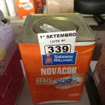 LOTE 339 - 01 LATA DE TINTA SHERWIN WILLIAMS NOVACOR SEM CHEIRO SEMIBRILHO INTERIORES/EXTERIORES 18L NA COR MARFIM. (NO ESTADO) ATENÇÃO! FAZER A VISITAÇÃO ANTES DE ARREMATAR, NÃO SABEMOS SE FUNCIONA. LEILÃO NÃO TEM GARANTIA E NEM DEVOLUÇÃO, SUJEITO A POSSÍVEIS AVARIAS VISÍVEIS/OCULTAS E/OU AUSÊNCIA DE COMPONENTES.