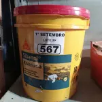 LOTE 567 - 01 BALDE DE SIKANOL ALVENARIA 18L, ADITIVO PLASTIFICANTE PARA ARGAMASSA DE ASSENTAMENTO E REBOCO. (NO ESTADO) ATENÇÃO! FAZER A VISITAÇÃO ANTES DE ARREMATAR, NÃO SABEMOS SE FUNCIONA. LEILÃO NÃO TEM GARANTIA E NEM DEVOLUÇÃO, SUJEITO A POSSÍVEIS AVARIAS VISÍVEIS/OCULTAS E/OU AUSÊNCIA DE COMPONENTES.