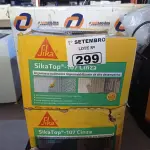 LOTE 299 - 02 CAIXAS COM SIKA TOP 107 CINZA 18KG, ARGAMASSA POLIMÉRICA IMPERMEABILIZANTE DE ALTO DESEMPENHO. (NO ESTADO) ATENÇÃO! FAZER A VISITAÇÃO ANTES DE ARREMATAR, NÃO SABEMOS SE FUNCIONA. LEILÃO NÃO TEM GARANTIA E NEM DEVOLUÇÃO, SUJEITO A POSSÍVEIS AVARIAS VISÍVEIS/OCULTAS E/OU AUSÊNCIA DE COMPONENTES.