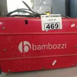 LOTE 469 - 01 MÁQUINA DE SOLDA BAMBOZZI 250. (NO ESTADO) ATENÇÃO! FAZER A VISITAÇÃO ANTES DE ARREMATAR, NÃO SABEMOS SE FUNCIONA. LEILÃO NÃO TEM GARANTIA E NEM DEVOLUÇÃO, SUJEITO A POSSÍVEIS AVARIAS VISÍVEIS/OCULTAS E/OU AUSÊNCIA DE COMPONENTES.