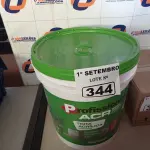 LOTE 344 - 01 BALDE DE TINTA ACRÍLICA INTERIORES 18L NA COR CONCRETO FOSCO. (NO ESTADO) ATENÇÃO! FAZER A VISITAÇÃO ANTES DE ARREMATAR, NÃO SABEMOS SE FUNCIONA. LEILÃO NÃO TEM GARANTIA E NEM DEVOLUÇÃO, SUJEITO A POSSÍVEIS AVARIAS VISÍVEIS/OCULTAS E/OU AUSÊNCIA DE COMPONENTES.