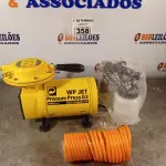 LOTE 358 - 01 COMPRESSOR DE AR DIRETO WP JET PRESSURE PRESS G3 COM MANGUEIRA E PISTOLA PARA PINTURA. (NO ESTADO) ATENÇÃO! FAZER A VISITAÇÃO ANTES DE ARREMATAR, NÃO SABEMOS SE FUNCIONA. LEILÃO NÃO TEM GARANTIA E NEM DEVOLUÇÃO, SUJEITO A POSSÍVEIS AVARIAS VISÍVEIS/OCULTAS E/OU AUSÊNCIA DE COMPONENTES.