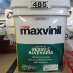 LOTE 485 - 01 BALDE DE TINTA MAXIVINIL ACRÍLICA GESSO E ALVENARIA INTERIORES 18L NA COR FOSCO BRANCO NEVE. (NO ESTADO) ATENÇÃO! FAZER A VISITAÇÃO ANTES DE ARREMATAR, NÃO SABEMOS SE FUNCIONA. LEILÃO NÃO TEM GARANTIA E NEM DEVOLUÇÃO, SUJEITO A POSSÍVEIS AVARIAS VISÍVEIS/OCULTAS E/OU AUSÊNCIA DE COMPONENTES.