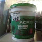 LOTE 294 - 01 BALDE DE TINTA ACRÍLICA INTERIORES 18L NA COR CONCRETO FOSCO. (NO ESTADO) ATENÇÃO! FAZER A VISITAÇÃO ANTES DE ARREMATAR, NÃO SABEMOS SE FUNCIONA. LEILÃO NÃO TEM GARANTIA E NEM DEVOLUÇÃO, SUJEITO A POSSÍVEIS AVARIAS VISÍVEIS/OCULTAS E/OU AUSÊNCIA DE COMPONENTES.