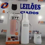 LOTE 077 - 01 GARRAFA TÉRMICA DE 1LITRO E 01 CUIA DE 160ML. (NO ESTADO) ATENÇÃO! FAZER A VISITAÇÃO ANTES DE ARREMATAR, NÃO SABEMOS SE FUNCIONA. LEILÃO NÃO TEM GARANTIA E NEM DEVOLUÇÃO, SUJEITO A POSSÍVEIS AVARIAS VISÍVEIS/OCULTAS E/OU AUSÊNCIA DE COMPONENTES.