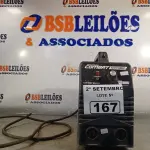 LOTE 167 - 01 INVERSORA DE SOLDA COMBAT 160 TURBO. (NO ESTADO) ATENÇÃO! FAZER A VISITAÇÃO ANTES DE ARREMATAR, NÃO SABEMOS SE FUNCIONA. LEILÃO NÃO TEM GARANTIA E NEM DEVOLUÇÃO, SUJEITO A POSSÍVEIS AVARIAS VISÍVEIS/OCULTAS E/OU AUSÊNCIA DE COMPONENTES.