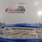 LOTE 105 - 01 ROLO DE CABO FLEXÍVEL 100M 1X2,5MM NA COR AZUL(NOVO). (NO ESTADO) ATENÇÃO! FAZER A VISITAÇÃO ANTES DE ARREMATAR, NÃO SABEMOS SE FUNCIONA. LEILÃO NÃO TEM GARANTIA E NEM DEVOLUÇÃO, SUJEITO A POSSÍVEIS AVARIAS VISÍVEIS/OCULTAS E/OU AUSÊNCIA DE COMPONENTES.
