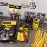 LOTE 092 - 01 TRENA 30METROS, ESCOVA DE AÇO, PINCEIS, KIT PINTURA, 02 DISCOS E 01 KIT BROCA. (NO ESTADO) ATENÇÃO! FAZER A VISITAÇÃO ANTES DE ARREMATAR, NÃO SABEMOS SE FUNCIONA. LEILÃO NÃO TEM GARANTIA E NEM DEVOLUÇÃO, SUJEITO A POSSÍVEIS AVARIAS VISÍVEIS/OCULTAS E/OU AUSÊNCIA DE COMPONENTES.