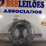 LOTE 245 - 01 ROLO DE CABO FLEXÍVEL 100M 1X10MM NA COR PRETA(NOVO). (NO ESTADO) ATENÇÃO! FAZER A VISITAÇÃO ANTES DE ARREMATAR, NÃO SABEMOS SE FUNCIONA. LEILÃO NÃO TEM GARANTIA E NEM DEVOLUÇÃO, SUJEITO A POSSÍVEIS AVARIAS VISÍVEIS/OCULTAS E/OU AUSÊNCIA DE COMPONENTES.