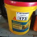 LOTE 173 - 01 BALDE DE SIKANOL ALVENARIA, ADITIVO PLASTIFICANTE PARA ARGAMASSA DE ASSENTAMENTO E REBOCO 18L. (NO ESTADO) ATENÇÃO! FAZER A VISITAÇÃO ANTES DE ARREMATAR, NÃO SABEMOS SE FUNCIONA. LEILÃO NÃO TEM GARANTIA E NEM DEVOLUÇÃO, SUJEITO A POSSÍVEIS AVARIAS VISÍVEIS/OCULTAS E/OU AUSÊNCIA DE COMPONENTES.