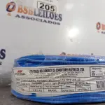 LOTE 205 - 01 ROLO DE CABO FLEXÍVEL 100M 1X2,5MM NA COR AZUL(NOVO). (NO ESTADO) ATENÇÃO! FAZER A VISITAÇÃO ANTES DE ARREMATAR, NÃO SABEMOS SE FUNCIONA. LEILÃO NÃO TEM GARANTIA E NEM DEVOLUÇÃO, SUJEITO A POSSÍVEIS AVARIAS VISÍVEIS/OCULTAS E/OU AUSÊNCIA DE COMPONENTES.