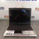 LOTE 053 - 01 NOTEBOOK MARCA ACER MODELO ASPIRE 3050. (NO ESTADO) ATENÇÃO! FAZER A VISITAÇÃO ANTES DE ARREMATAR, NÃO SABEMOS SE FUNCIONA. LEILÃO NÃO TEM GARANTIA E NEM DEVOLUÇÃO, SUJEITO A POSSÍVEIS AVARIAS VISÍVEIS/OCULTAS E/OU AUSÊNCIA DE COMPONENTES.