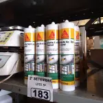 LOTE 183 - 16 TUBOS DE SELANTE ACRÍLICO FLEXÍVEL. (NO ESTADO) ATENÇÃO! FAZER A VISITAÇÃO ANTES DE ARREMATAR, NÃO SABEMOS SE FUNCIONA. LEILÃO NÃO TEM GARANTIA E NEM DEVOLUÇÃO, SUJEITO A POSSÍVEIS AVARIAS VISÍVEIS/OCULTAS E/OU AUSÊNCIA DE COMPONENTES.