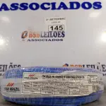 LOTE 145 - 01 ROLO DE CABO FLEXÍVEL 100M 1X4MM NA COR AZUL(NOVO). (NO ESTADO) ATENÇÃO! FAZER A VISITAÇÃO ANTES DE ARREMATAR, NÃO SABEMOS SE FUNCIONA. LEILÃO NÃO TEM GARANTIA E NEM DEVOLUÇÃO, SUJEITO A POSSÍVEIS AVARIAS VISÍVEIS/OCULTAS E/OU AUSÊNCIA DE COMPONENTES.