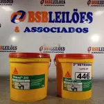 LOTE 446 - 02 BALDES DE SIKACRYL-203, SELANTE ACRÍLICO FLEXÍVEL 5KG. (NO ESTADO) ATENÇÃO! FAZER A VISITAÇÃO ANTES DE ARREMATAR, NÃO SABEMOS SE FUNCIONA. LEILÃO NÃO TEM GARANTIA E NEM DEVOLUÇÃO, SUJEITO A POSSÍVEIS AVARIAS VISÍVEIS/OCULTAS E/OU AUSÊNCIA DE COMPONENTES.