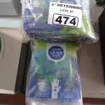 LOTE 474 - 05 PACOTES COM LUVAS DE LÁTEX TAMANHO “P”. (NO ESTADO) ATENÇÃO! FAZER A VISITAÇÃO ANTES DE ARREMATAR, NÃO SABEMOS SE FUNCIONA. LEILÃO NÃO TEM GARANTIA E NEM DEVOLUÇÃO, SUJEITO A POSSÍVEIS AVARIAS VISÍVEIS/OCULTAS E/OU AUSÊNCIA DE COMPONENTES.