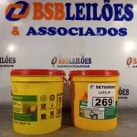 LOTE 269 - 02 BALDES DE SIKACRYL-203, SELANTE ACRÍLICO FLEXÍVEL 5KG. (NO ESTADO) ATENÇÃO! FAZER A VISITAÇÃO ANTES DE ARREMATAR, NÃO SABEMOS SE FUNCIONA. LEILÃO NÃO TEM GARANTIA E NEM DEVOLUÇÃO, SUJEITO A POSSÍVEIS AVARIAS VISÍVEIS/OCULTAS E/OU AUSÊNCIA DE COMPONENTES.