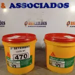 LOTE 470 - 02 BALDES DE SIKACRYL-203, SELANTE ACRÍLICO FLEXÍVEL 5KG. (NO ESTADO) ATENÇÃO! FAZER A VISITAÇÃO ANTES DE ARREMATAR, NÃO SABEMOS SE FUNCIONA. LEILÃO NÃO TEM GARANTIA E NEM DEVOLUÇÃO, SUJEITO A POSSÍVEIS AVARIAS VISÍVEIS/OCULTAS E/OU AUSÊNCIA DE COMPONENTES.
