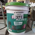 LOTE 371 - 01 BALDE DE TINTA ACRÍLICA 18L NA COR CONCRETO FOSCO. (NO ESTADO) ATENÇÃO! FAZER A VISITAÇÃO ANTES DE ARREMATAR, NÃO SABEMOS SE FUNCIONA. LEILÃO NÃO TEM GARANTIA E NEM DEVOLUÇÃO, SUJEITO A POSSÍVEIS AVARIAS VISÍVEIS/OCULTAS E/OU AUSÊNCIA DE COMPONENTES.