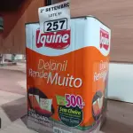 LOTE 257 - 01 LATA DE TINTA IQUINE DELANIL RENDE MUITO ACRÍLICO STANDARD INTERIORES/EXTERIORES NA COR VERDE LIMÃO 18L. (NO ESTADO) ATENÇÃO! FAZER A VISITAÇÃO ANTES DE ARREMATAR, NÃO SABEMOS SE FUNCIONA. LEILÃO NÃO TEM GARANTIA E NEM DEVOLUÇÃO, SUJEITO A POSSÍVEIS AVARIAS VISÍVEIS/OCULTAS E/OU AUSÊNCIA DE COMPONENTES.