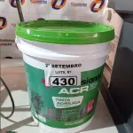 LOTE 430 - 01 BALDE DE TINTA ACRÍLICA 18L NA COR CONCRETO FOSCO. (NO ESTADO) ATENÇÃO! FAZER A VISITAÇÃO ANTES DE ARREMATAR, NÃO SABEMOS SE FUNCIONA. LEILÃO NÃO TEM GARANTIA E NEM DEVOLUÇÃO, SUJEITO A POSSÍVEIS AVARIAS VISÍVEIS/OCULTAS E/OU AUSÊNCIA DE COMPONENTES.