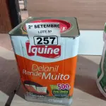 LOTE 257 - 01 LATA DE TINTA IQUINE DELANIL RENDE MUITO ACRÍLICO STANDARD INTERIORES/EXTERIORES NA COR VERDE LIMÃO 18L. (NO ESTADO) ATENÇÃO! FAZER A VISITAÇÃO ANTES DE ARREMATAR, NÃO SABEMOS SE FUNCIONA. LEILÃO NÃO TEM GARANTIA E NEM DEVOLUÇÃO, SUJEITO A POSSÍVEIS AVARIAS VISÍVEIS/OCULTAS E/OU AUSÊNCIA DE COMPONENTES.