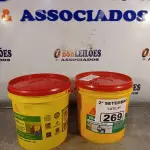 LOTE 269 - 02 BALDES DE SIKACRYL-203, SELANTE ACRÍLICO FLEXÍVEL 5KG. (NO ESTADO) ATENÇÃO! FAZER A VISITAÇÃO ANTES DE ARREMATAR, NÃO SABEMOS SE FUNCIONA. LEILÃO NÃO TEM GARANTIA E NEM DEVOLUÇÃO, SUJEITO A POSSÍVEIS AVARIAS VISÍVEIS/OCULTAS E/OU AUSÊNCIA DE COMPONENTES.