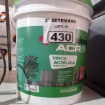 LOTE 430 - 01 BALDE DE TINTA ACRÍLICA 18L NA COR CONCRETO FOSCO. (NO ESTADO) ATENÇÃO! FAZER A VISITAÇÃO ANTES DE ARREMATAR, NÃO SABEMOS SE FUNCIONA. LEILÃO NÃO TEM GARANTIA E NEM DEVOLUÇÃO, SUJEITO A POSSÍVEIS AVARIAS VISÍVEIS/OCULTAS E/OU AUSÊNCIA DE COMPONENTES.