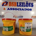 LOTE 412 - 02 BALDES DE SIKACRYL-203, SELANTE ACRÍLICO FLEXÍVEL 5KG. (NO ESTADO) ATENÇÃO! FAZER A VISITAÇÃO ANTES DE ARREMATAR, NÃO SABEMOS SE FUNCIONA. LEILÃO NÃO TEM GARANTIA E NEM DEVOLUÇÃO, SUJEITO A POSSÍVEIS AVARIAS VISÍVEIS/OCULTAS E/OU AUSÊNCIA DE COMPONENTES.