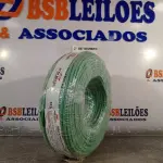LOTE 285 - 01 ROLO DE CABO FLEXÍVEL 100M 1X10MM NA COR VERDE(NOVO). (NO ESTADO) ATENÇÃO! FAZER A VISITAÇÃO ANTES DE ARREMATAR, NÃO SABEMOS SE FUNCIONA. LEILÃO NÃO TEM GARANTIA E NEM DEVOLUÇÃO, SUJEITO A POSSÍVEIS AVARIAS VISÍVEIS/OCULTAS E/OU AUSÊNCIA DE COMPONENTES.