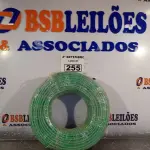 LOTE 255 - 01 ROLO DE CABO FLEXÍVEL 100M 1X10MM NA COR VERDE(NOVO). (NO ESTADO) ATENÇÃO! FAZER A VISITAÇÃO ANTES DE ARREMATAR, NÃO SABEMOS SE FUNCIONA. LEILÃO NÃO TEM GARANTIA E NEM DEVOLUÇÃO, SUJEITO A POSSÍVEIS AVARIAS VISÍVEIS/OCULTAS E/OU AUSÊNCIA DE COMPONENTES.
