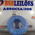 LOTE 265 - 01 ROLO DE CABO FLEXÍVEL 100M 1X10MM NA COR AZUL(NOVO). (NO ESTADO) ATENÇÃO! FAZER A VISITAÇÃO ANTES DE ARREMATAR, NÃO SABEMOS SE FUNCIONA. LEILÃO NÃO TEM GARANTIA E NEM DEVOLUÇÃO, SUJEITO A POSSÍVEIS AVARIAS VISÍVEIS/OCULTAS E/OU AUSÊNCIA DE COMPONENTES.