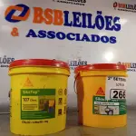 LOTE 266 - 02 BALDES DE SIKACRYL-203, SELANTE ACRÍLICO FLEXÍVEL 5KG. (NO ESTADO) ATENÇÃO! FAZER A VISITAÇÃO ANTES DE ARREMATAR, NÃO SABEMOS SE FUNCIONA. LEILÃO NÃO TEM GARANTIA E NEM DEVOLUÇÃO, SUJEITO A POSSÍVEIS AVARIAS VISÍVEIS/OCULTAS E/OU AUSÊNCIA DE COMPONENTES.