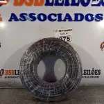 LOTE 275 - 01 ROLO DE CABO FLEXÍVEL 100M 1X10MM NA COR PRETA(NOVO). (NO ESTADO) ATENÇÃO! FAZER A VISITAÇÃO ANTES DE ARREMATAR, NÃO SABEMOS SE FUNCIONA. LEILÃO NÃO TEM GARANTIA E NEM DEVOLUÇÃO, SUJEITO A POSSÍVEIS AVARIAS VISÍVEIS/OCULTAS E/OU AUSÊNCIA DE COMPONENTES.