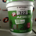 LOTE 322 - 01 BALDE DE TINTA ACRÍLICA 18L NA COR CONCRETO FOSCO. (NO ESTADO) ATENÇÃO! FAZER A VISITAÇÃO ANTES DE ARREMATAR, NÃO SABEMOS SE FUNCIONA. LEILÃO NÃO TEM GARANTIA E NEM DEVOLUÇÃO, SUJEITO A POSSÍVEIS AVARIAS VISÍVEIS/OCULTAS E/OU AUSÊNCIA DE COMPONENTES.