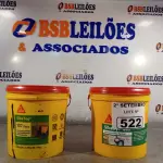 LOTE 522 - 01 BALDE DE SIKACRYL-203, SELANTE ACRÍLICO FLEXÍVEL 5KG E 01 BALDE DE SIKA TOP 107 CINZA, ARGAMASSA POLIMÉRICA IMPERMEABILIZANTE DE ALTO DESEMPENHO.  (NO ESTADO) ATENÇÃO! FAZER A VISITAÇÃO ANTES DE ARREMATAR, NÃO SABEMOS SE FUNCIONA. LEILÃO NÃO TEM GARANTIA E NEM DEVOLUÇÃO, SUJEITO A POSSÍVEIS AVARIAS VISÍVEIS/OCULTAS E/OU AUSÊNCIA DE COMPONENTES.