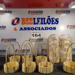 LOTE 164 - 18 – CESTAS DE MADEIRA (NO ESTADO, NÃO SABEMOS SE FUNCIONA. LEILÃO NÃO TEM GARANTIA E NEM DEVOLUÇÃO, SUJEITO A POSSÍVEIS AVARIAS VISÍVEIS/OCULTAS E/OU AUSÊNCIA DE COMPONENTES)