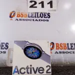 LOTE 211 - 01 - SMARTWATCH SAMSUNG GALAXY WATCH ACTIVE 44MM PRATA WIFI GPS (NO ESTADO, NÃO SABEMOS SE FUNCIONA. LEILÃO NÃO TEM GARANTIA E NEM DEVOLUÇÃO, SUJEITO A POSSÍVEIS AVARIAS VISÍVEIS/OCULTAS E/OU AUSÊNCIA DE COMPONENTES)