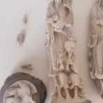 LOTE 037 - ESCULTURA CHINESAS PRA RESTAURAR (NO ESTADO)