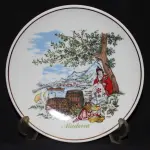 LOTE 014 - LINDO PRATO PORTUGUESA, DIÂMETRO:19CM. (NO ESTADO)