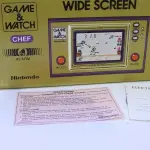 LOTE 017 - RARO GAME & WATCH CHEF 1981, EM ÓTIMO ESTADO DE CONSERVAÇÃO, FUNCIONADO ATE O MOMENTO SEM GARANTIAS FUTURAS (NO ESTADO)