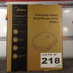 LOTE 218 - 01 - ASPIRADOR ROBÔ SMARTBRUSH 1200 MIDEA BRANCO BIVOLT (NO ESTADO, NÃO SABEMOS SE FUNCIONA. LEILÃO NÃO TEM GARANTIA E NEM DEVOLUÇÃO, SUJEITO A POSSÍVEIS AVARIAS VISÍVEIS/OCULTAS E/OU AUSÊNCIA DE COMPONENTES)