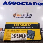 LOTE 390 - 01- JOGO DE SOQUETE 40 PEÇAS CHAVE REVERSÍVEL ¼ (NO ESTADO, NÃO SABEMOS SE FUNCIONA. LEILÃO NÃO TEM GARANTIA E NEM DEVOLUÇÃO, SUJEITO A POSSÍVEIS AVARIAS VISÍVEIS/OCULTAS E/OU AUSÊNCIA DE COMPONENTES)