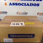 LOTE 361 - 01 - JOGO DE PANELA TRAMONTINA 15 PEÇAS (NO ESTADO, NÃO SABEMOS SE FUNCIONA. LEILÃO NÃO TEM GARANTIA E NEM DEVOLUÇÃO, SUJEITO A POSSÍVEIS AVARIAS VISÍVEIS/OCULTAS E/OU AUSÊNCIA DE COMPONENTES)