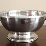 LOTE 163 - JOGO COM BOWL  E BANDEJA FRACALANZA - 14X33 CM  BANDEJA  53X36 CM (NO ESTADO)