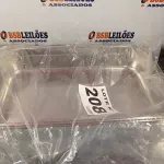 LOTE 208 - 02 - CUBAS TRAMONTINA AÇO INOX COM ALÇAS MÓVEIS (NO ESTADO, NÃO SABEMOS SE FUNCIONA. LEILÃO NÃO TEM GARANTIA E NEM DEVOLUÇÃO, SUJEITO A POSSÍVEIS AVARIAS VISÍVEIS/OCULTAS E/OU AUSÊNCIA DE COMPONENTES)