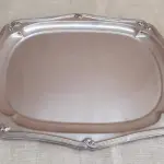 LOTE 163 - JOGO COM BOWL  E BANDEJA FRACALANZA - 14X33 CM  BANDEJA  53X36 CM (NO ESTADO)