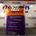 LOTE 099 - 01 LATA DE TINTA SUVINIL FOSCO SEM CHEIRO COMPLETO EXTERIOR/INTERIOR  18 LITROS NA COR FOSCO BRANCO NEVE (NO ESTADO, NÃO SABEMOS SE FUNCIONA. LEILÃO NÃO TEM GARANTIA E NEM DEVOLUÇÃO, SUJEITO A POSSÍVEIS AVARIAS VISÍVEIS/OCULTAS E/OU AUSÊNCIA DE COMPONENTES)