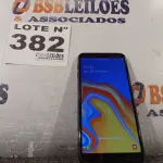 LOTE 382 - 01 – CELULAR SAMSUNG J4 (NO ESTADO, NÃO SABEMOS SE FUNCIONA. LEILÃO NÃO TEM GARANTIA E NEM DEVOLUÇÃO, SUJEITO A POSSÍVEIS AVARIAS VISÍVEIS/OCULTAS E/OU AUSÊNCIA DE COMPONENTES)
